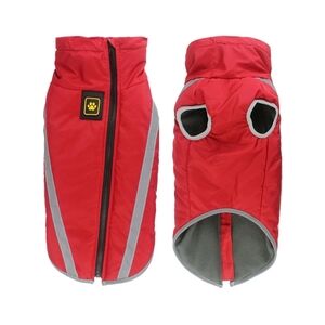Red Dog Jacket with Reflective Stripes